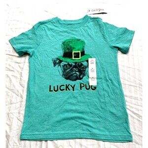 NWT CAT AND JACK LUCKY PUG GIRLS SHIRT SIZE S 6/7